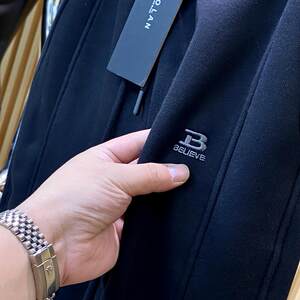 
440G composite velvet embroidery! Men's winter simple and versatile plus velvet thickened casual sports warm sweatpants trousers