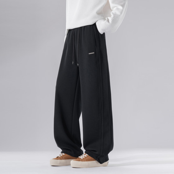 
Full of tonality! American-style scimitar! Plush and thickened! Winter men's loose wide-leg sports and casual sweatpants