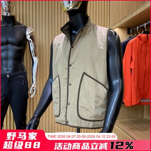 
High-end light luxury spring and autumn front and back two-sided casual stand collar functional thin cotton vest men's vest jacket top vest