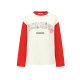 Alexia Sandra Dong Xuan same rabbit badge embellished LOGO rag-shoulder long-sleeved T-shirt 301261
