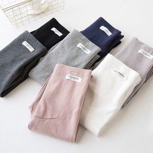 South Korea's Dongdaomen Pregnant Women's Belong Pants Spring and Autumn Thin Model Permanent Pure Cotton No Traums Pine waist Pants Pine Pants
