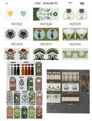 150*300 Nanyang Style 200*400 Artistic Enamel Kitchen and Bathroom Balcony Trendy Wall Cafe Waistline Tile Strip