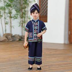 March 3Rd Ethnic Clothing for Children, Boys, Guangxi Zhuang Ethnic Group, Girls, Yao Ethnic Group, Yi Ethnic Group, Miao Ethnic Group Dance Kindergarten Performance Costumes