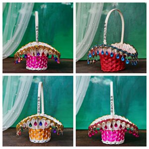 
Luofuxing Heavy Industry Crane Picking Weiwei Flower Basket Hanfu Props Basket Carrying Basket Peach and Li Cup Competition Flower Basket