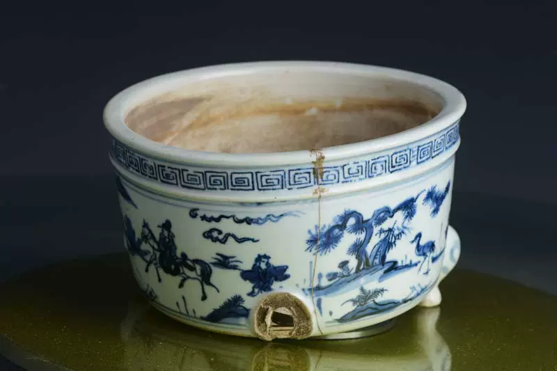 民国珠山八友汪野亭绘粉彩山水图瓷板画