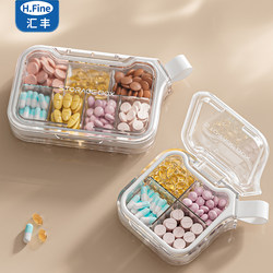 Pill Box for Seven Days a Week, Medicine Dispensing Box, Portable Pill Organizer, Mini Medication Case