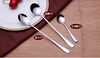 Spoon stainless steel thickened spoon children,s tableware small spoon soup spoon long handle creative cute round spoon metal spoon