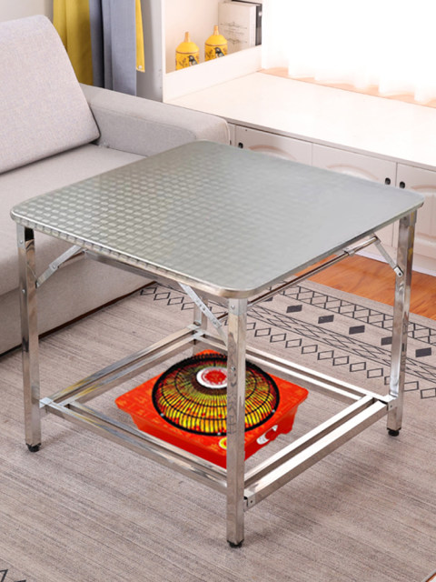 High-quality stainless steel fire table, household heating table, small ...