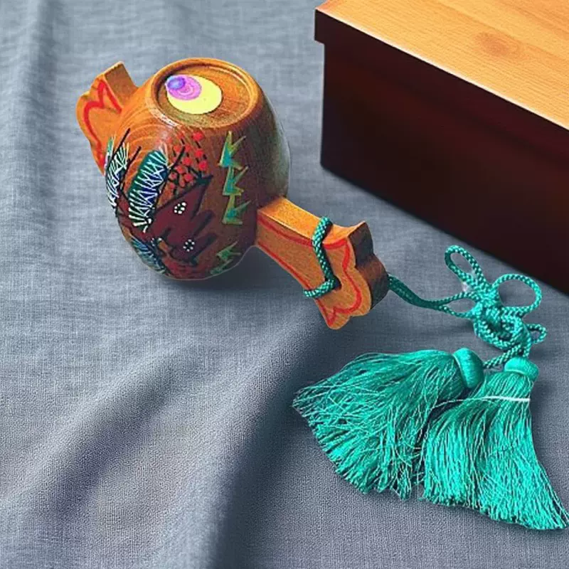 古民具　福招き小槌型　自在鉤　木彫 日本屋久杉木福槌民俗工藝木雕高級財神法器收藏品