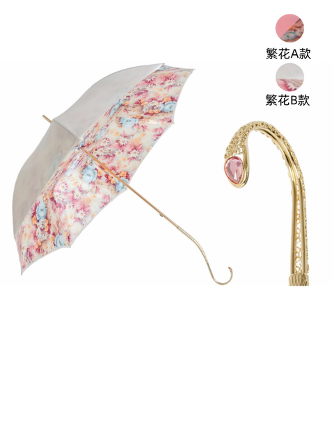 New Italian PASOTTI Yubo Umbrella Handmade Pink Rose Fine Pink Pink Golden Candid Hook Goddess Sunscreen Umbrella

