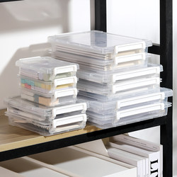 Buckle Transparent A4 File Storage Box Desktop Stationery Receipt A5 Folder Document Instruction Manual Information Organizer Box