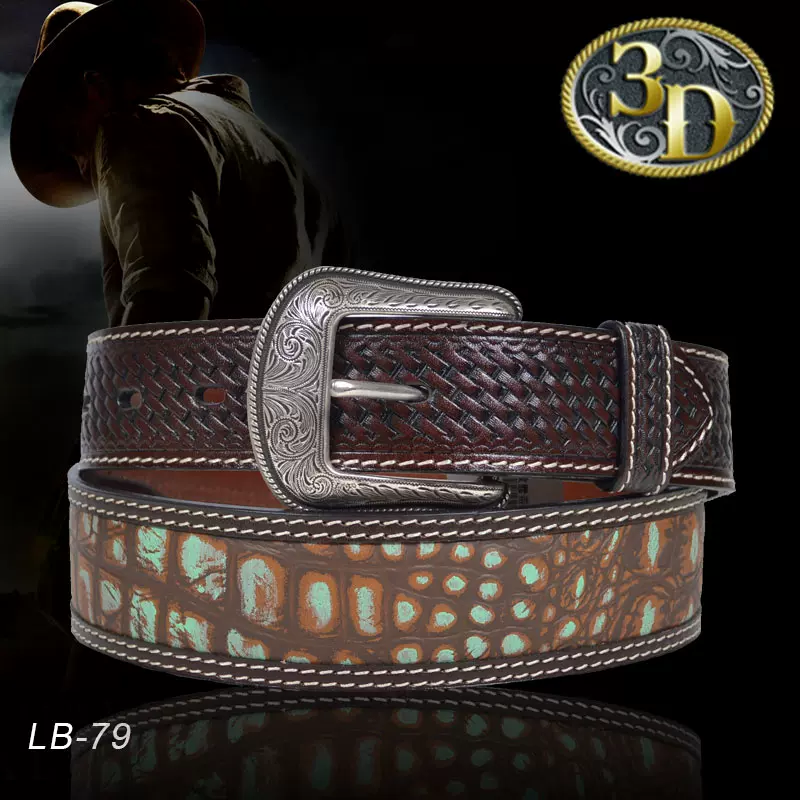 美国进口3d骑马西部腰带 男款牛仔腰带 马术用品