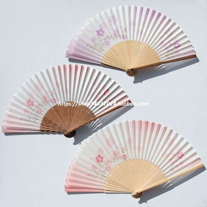多款可選真絲工藝扇日式和風扇子桔梗花大和撫子 多款可選真絲工藝扇日式和風扇子桔梗花大和撫子