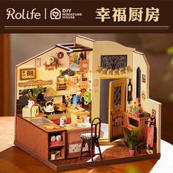 Ruotai Ruolai Happy Kitchen DIY Miniature House Model House Mini Wooden Assembly Gift for Girls
