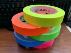 Pro Gaff Tapes Imported from the United States Fl 2.4Cmx18M Matte Cloth-Based Tape Fluorescent Tape