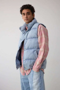 
Japanese trendy brand azul retro cotton washed denim thickened warm cotton clothing vest vest vest same style for men and women