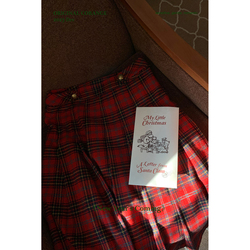 /corange/ “retro Party” New Color Return Friends Red Plaid Wool Pleated Skirt