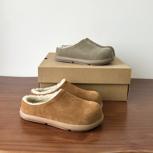 Henan Sangpo Sheep Fur Terminal Folk Wool Small Potato All -inclusive Boken Shoe Bao Head Half slippers Snow Boot Women
