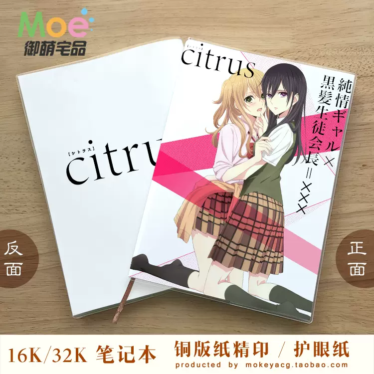 Citrus 柑橘味香氣藍原柚子藍原芽衣動漫筆記本記事本英語空白