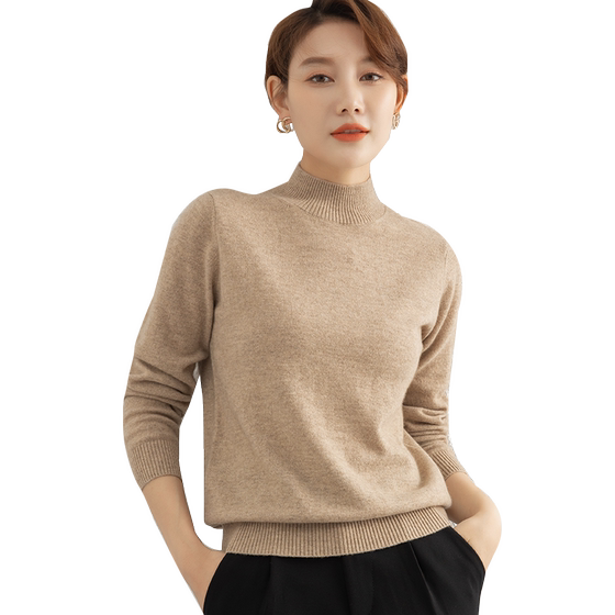 Dirui Sheep 100% cashmere half turtleneck cashmere sweater for women's base sweater with pure cashmere multi-color basic style
