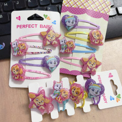  Girls' Hair Accessories Paw Patrol Hair Clips Tiaotian Dog Pup Archie Beaded Hair Ties Hair Accessory Set Elastic