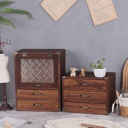 Desktop Drawer-Type Storage Box Zakka Multi-Layer Jewelry Box Student Dormitory Small Storage Cabinet Desk Organizer