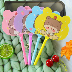 Cute Girl-Shaped Fan Pen, Student and Kidsren's Prize Gift, Logo Advertising Pen, Creative Stationery