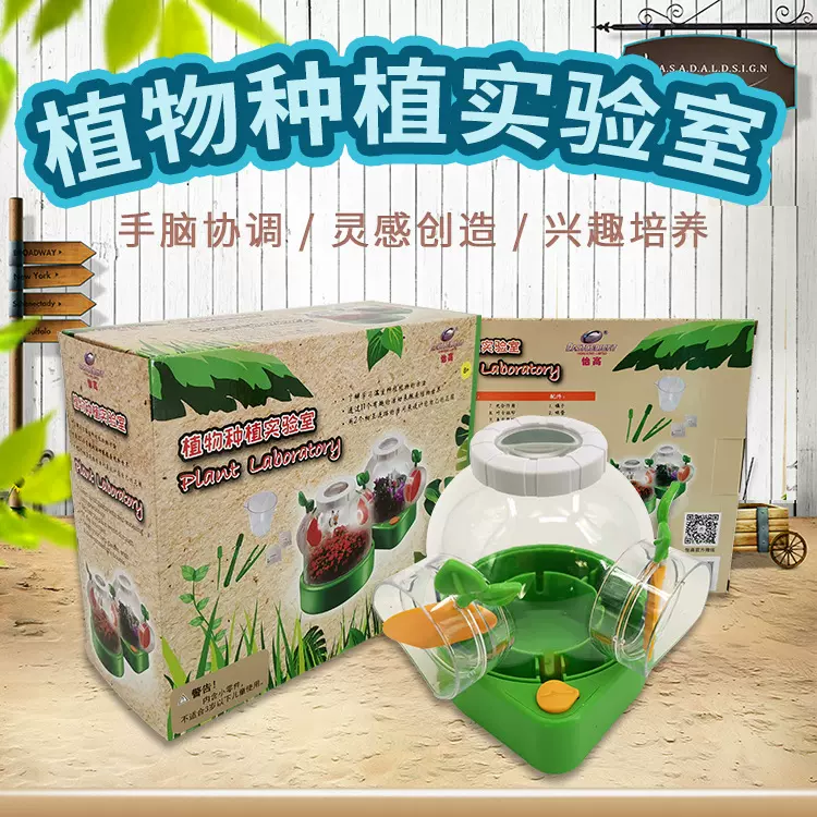 香港怡高diy温室植物实验室种子生长观察器种菜游戏儿童科学玩具