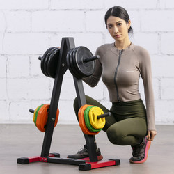 Barbell Rack with Small Holes, Barbell Plate Rack for Home Fitness, Weightlifting, Hand-Held Barbell, Full Rubber Barbell Plate Storage Rack for Equipment Storage