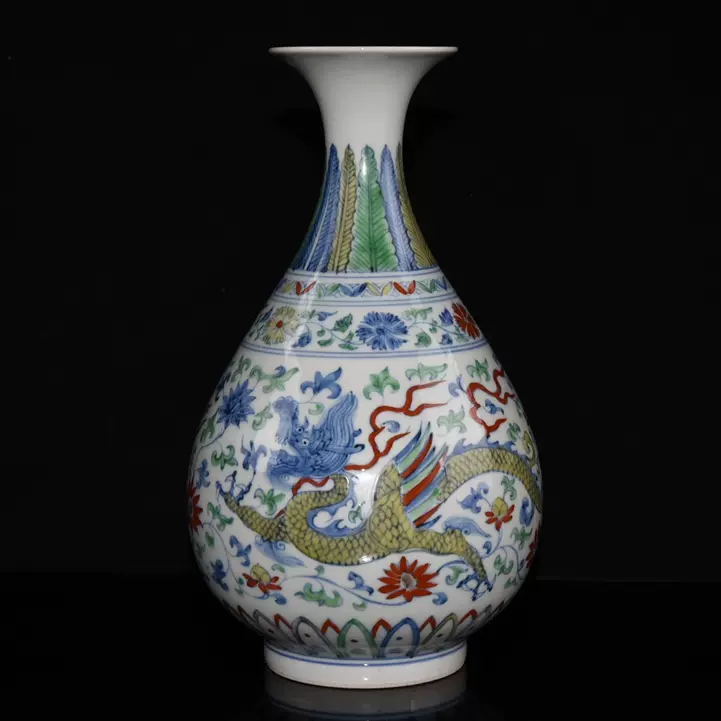 新品即決 古玩古瓷器大清乾隆年制红釉百寿字双耳花瓶 工芸品