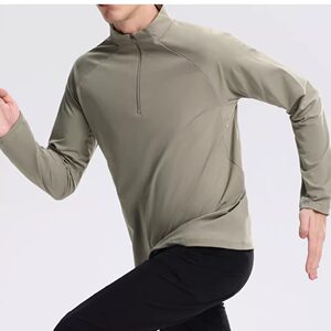 
Outdoor sports half-zip stand-up collar long-sleeved quick-drying T-shirt men's spring and autumn new fitness running training clothes top
