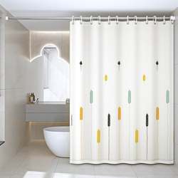 Bathroom Shower Curtain, Waterproof and Mildew-Proof, Makeup Room Partition Curtain, Shower Curtain, Hanging Curtain, Window Curtain Fabric, High-End Set, No Drilling Required