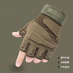 Tactical Gloves for Men, Non-Slip, Full-Finger, Military Fan Version, Training, Cut-Resistant, Wear-Resistant, Combat, Black Hawk, Half-Finger, Cycling, Fighting, Mountaineering