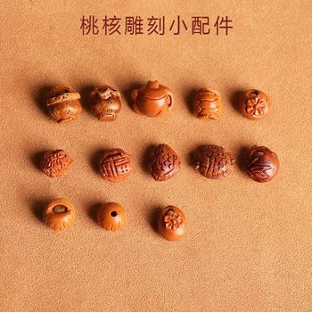 
Dragon pattern peach pit DIY hand-carved peach basket baby full moon gift children safe pregnant women adult red rope bracelet