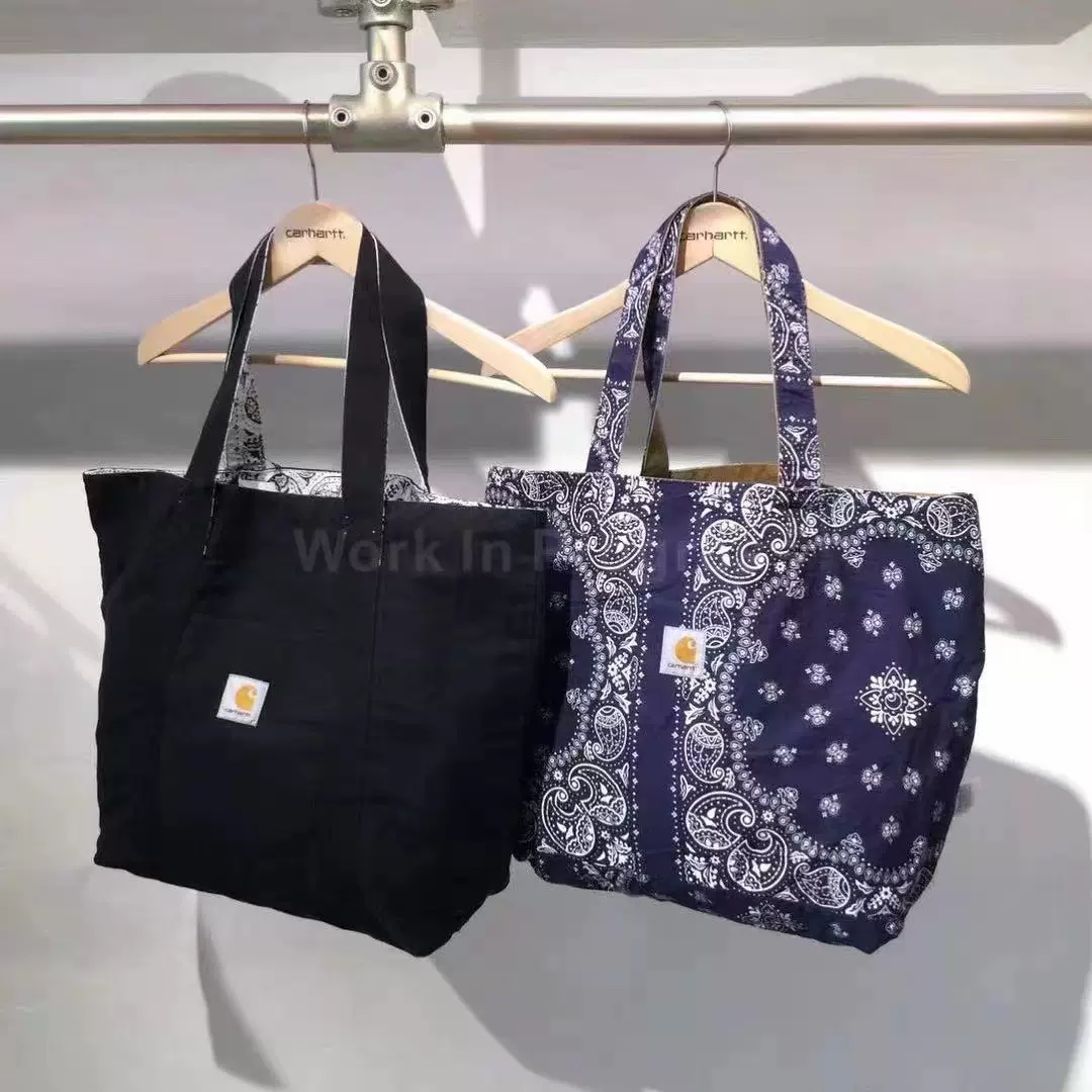 CARHARTT BANDANA TOTE BAG REVERSIBLE卡哈特双面腰果花托特包袋-Taobao