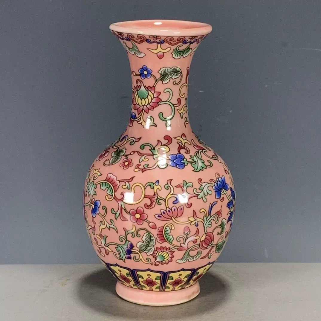 古董瓷器捡漏老货收藏仿清代乾隆年制单色釉粉