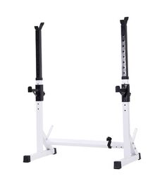 Adjustable Split Squat Rack with Barbell Rack, Weight Bench, Bench Press Rack, Home Fitness Equipment Set, Dumbbell Bench