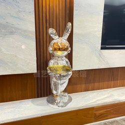 Space Rabbit Tray Key Storage Entryway Violent Bear Ornament Floor-Standing Living Room Piggy Bank Home Decoration Items