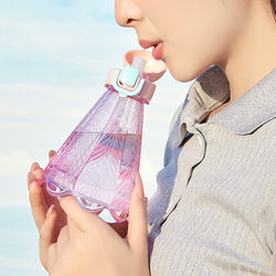 New Style Badminton Plastic Cup with Strap and Straw for Students and Adults, Outdoor Fitness Sports Mini Cute Water Cup