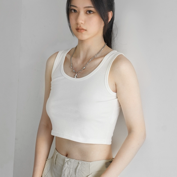 NNID slim -fitting thin hot girl solid color summer sleeveless U -collar jacket suspender sports small vest breathable comfortable comfortable
