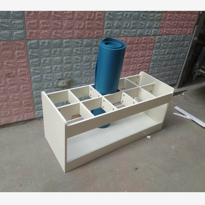 Wooden Yoga Mat Storage Rack - Modern Minimalist