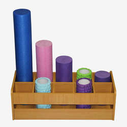 Wooden Foam Roller Storage Rack Yoga Column Yoga Mat Storage Organizer Roller Fitness Massage Stick Cabinet
