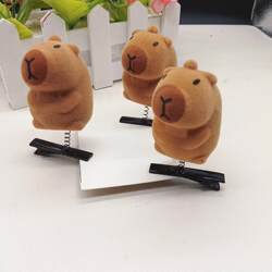 New Capybara Hair Clip Cartoon Hair Accessory Cute Capybara Spring Clip Funny Small Clip Student Gift