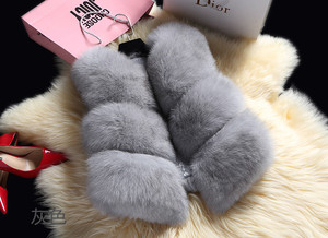 Off season promotion: fur vest, autumn and winter warm fox fur shawl, fur vest, Korean version, slim fit fur vest for women
