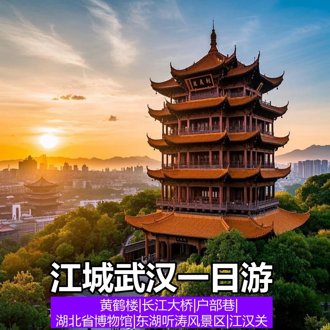 【江城武汉一日游】单人票| 全景武汉深度体验拼团游 - 定制游预订