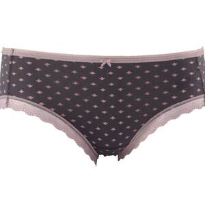 Angel Fong Lady's Underwear Lace Bow Low-waisted Sexy Hip Covered Shorts 2 Pack EP1040C