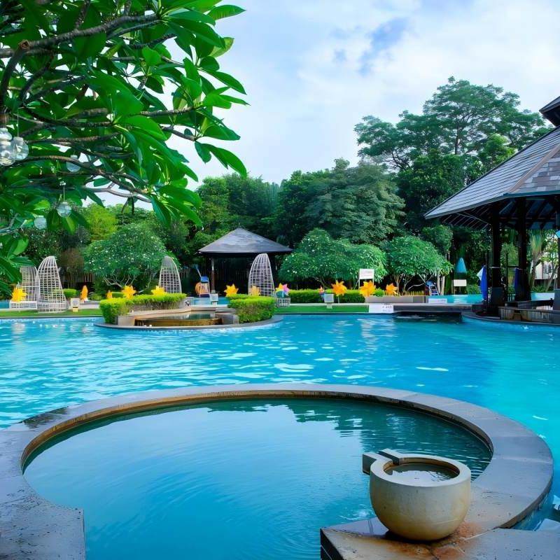 中山温泉宾馆(中心园店)中心园园景大床2天1晚+中山温泉门票