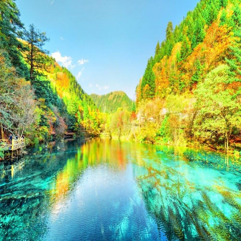 四川阿坝九寨沟 丽呈华廷度假酒店+爱情海景区门票5天4晚单人套餐