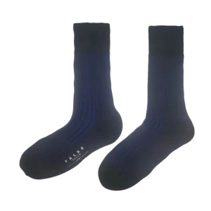 
FALKE German Eagle Shadow Striped Business Casual Socks Cotton Men's Socks Mid-Tube Socks Suit Socks 14648