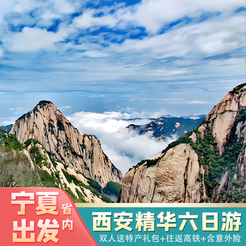 【限时送演出】宁夏省到西安旅游兵马俑华山壶口延安不夜城六日游 - 定制游预订